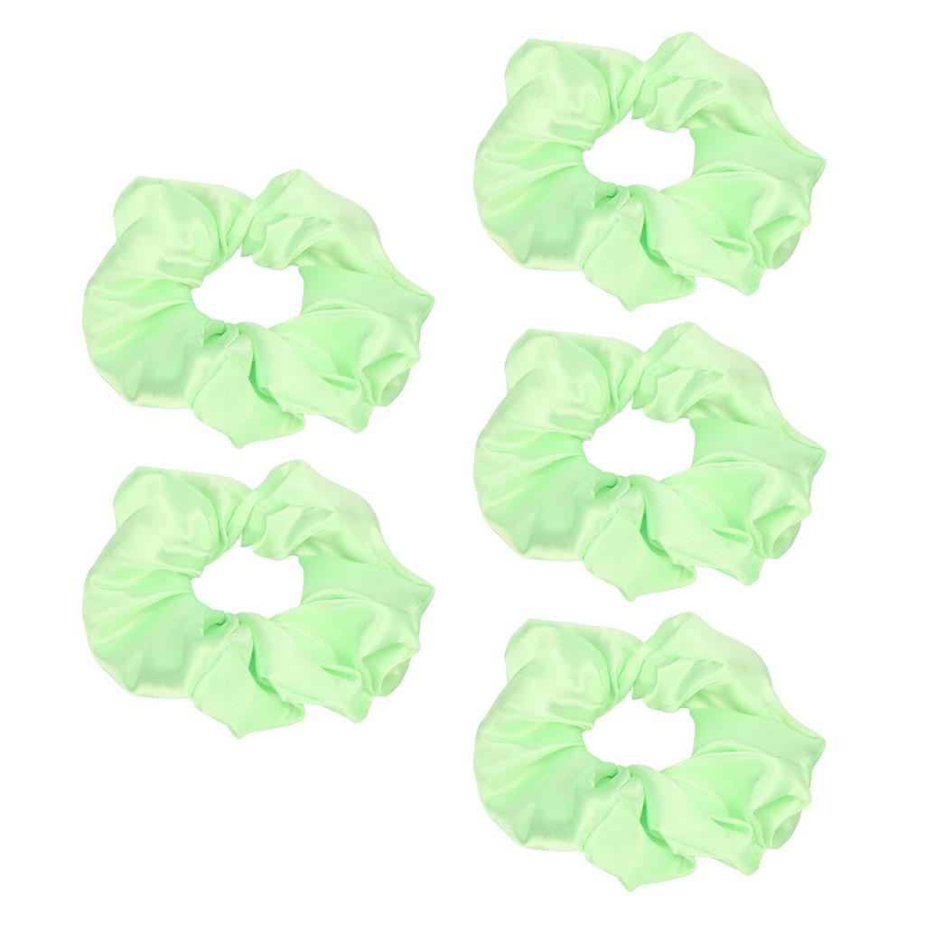 5PCS Women Light Up Hair Ties LED Luminous Hair Scrunchies Decorative Rope Headwear Green