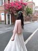 Plus Size Floral Lace Trim Camisole & Cardigan with Pleated Chiffon Skirt Set