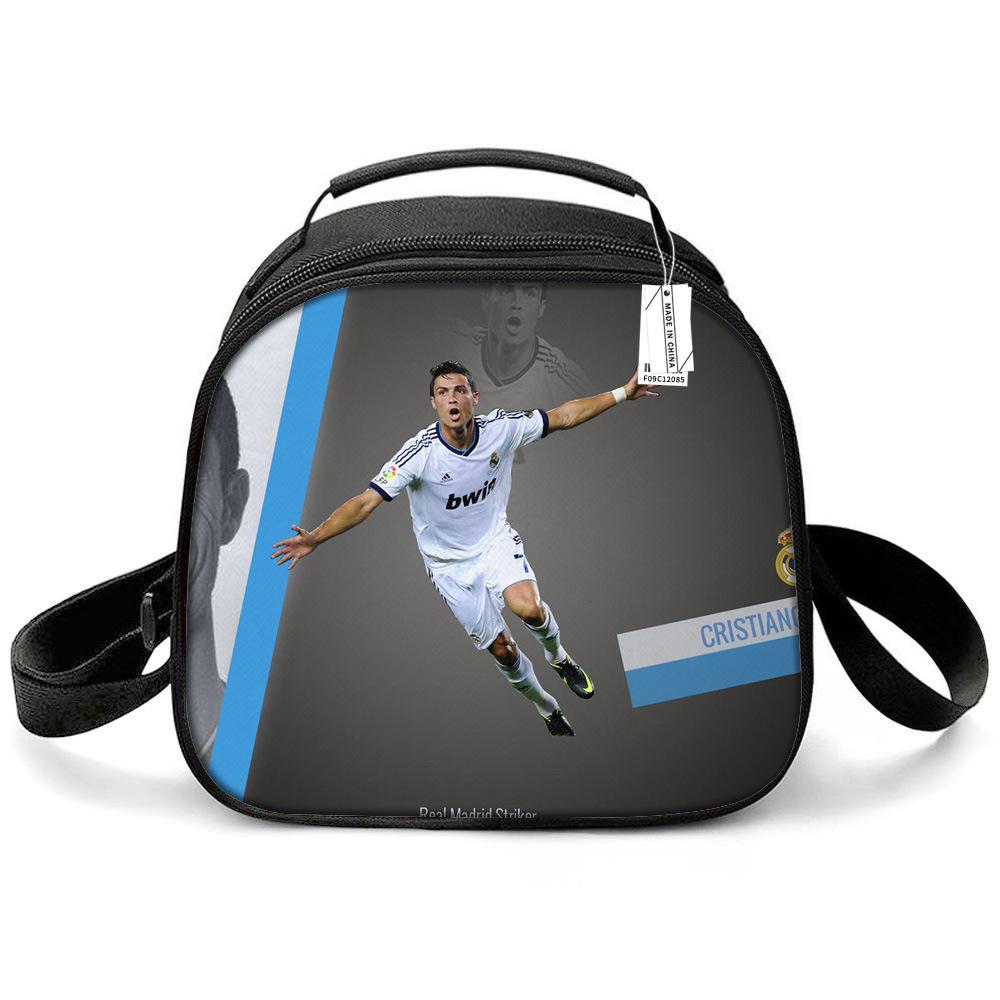 Messi & Ronaldo World Cup Kids' Lunch Bag - Insulated Handheld Picnic Bag for Students