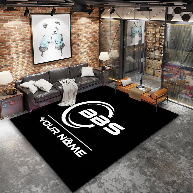 Bbs Gear Logo Custom Name Carpet Rug For Living Room Bedroom Home Sofa Decoration Kids Play Nonslip Floor Mat