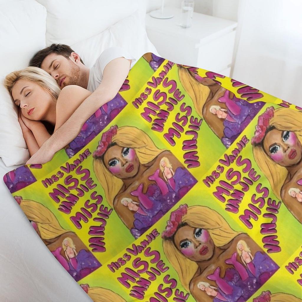 Miss Vanjie Miss Vanjie Miss Vanjie Throw Blanket Luxury Brand Bed Covers Flannels Beach Blankets
