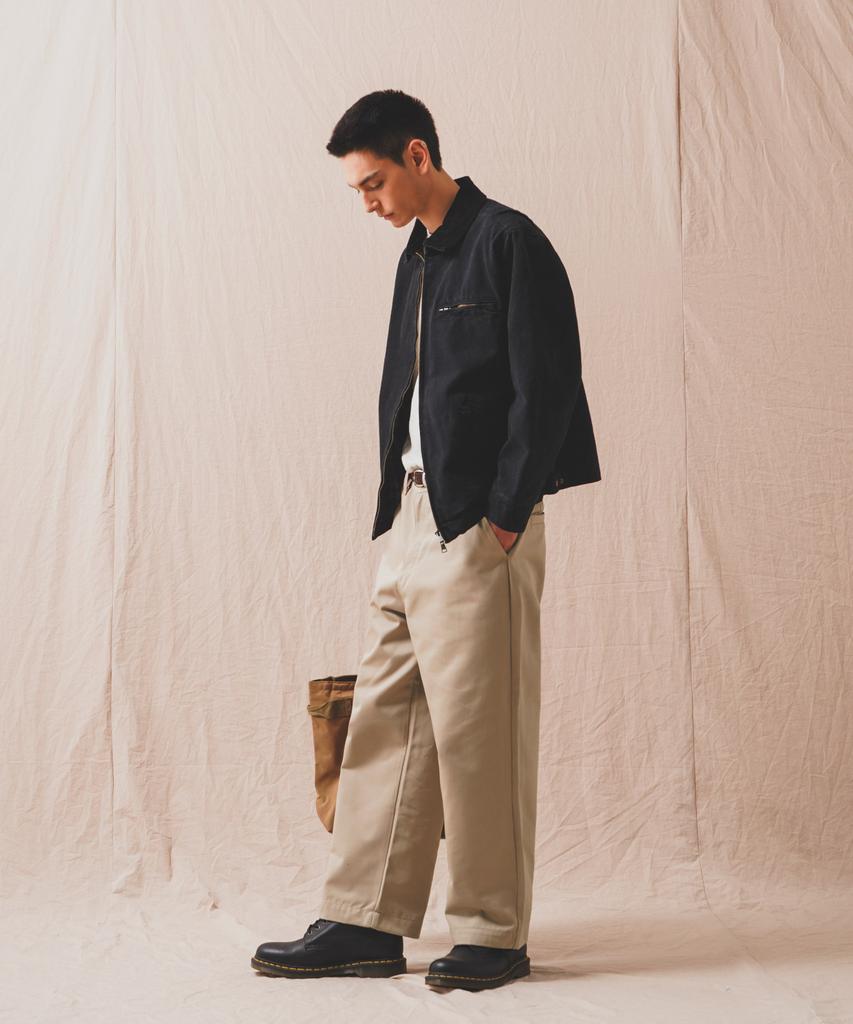 PERSTEP Mix Wide Chino Pants Beige Julp4687