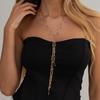 European and American Spice Girls long Y-shaped bead fringed collarbone chain, personalized ins commuting geometric bone joint chain necklace