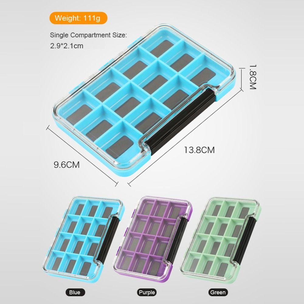 Plastic Magnetic Fishing Tackle Box 4/8/12 Compartments Portable Fishing Lure Bait Box Fishing Accessories