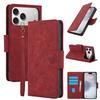 Floral Pattern Wrist Strap Leather Phone Case for iPhone 17 Pro Max Air 16 16E 15 Plus 14 13 Mini 12 11 Xs Xr Card Holder Cover