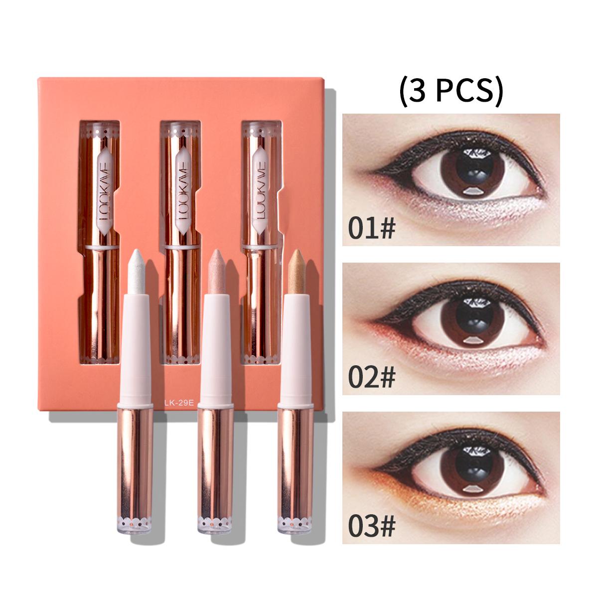 

3 шт./компл. золотые мини-милые тени для век, матовые водостойкие долговечные тени для век 1gx3