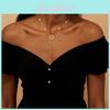 Starry Diamond Embellished Y Necklace With Beaded Chain For Women And Men