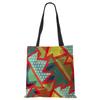 Abstract Art Print Shopping Bags Women Folding Reusable Customize Tote Shoulder Bag Canvas Casual Groceries Handbags 2022