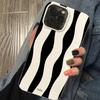 Fashion Simple Black Wavy Striped Phone Case For iPhone 16 17 15 14 13 12 11 Pro Max 16E 17Air Shockproof Protect Soft Cover