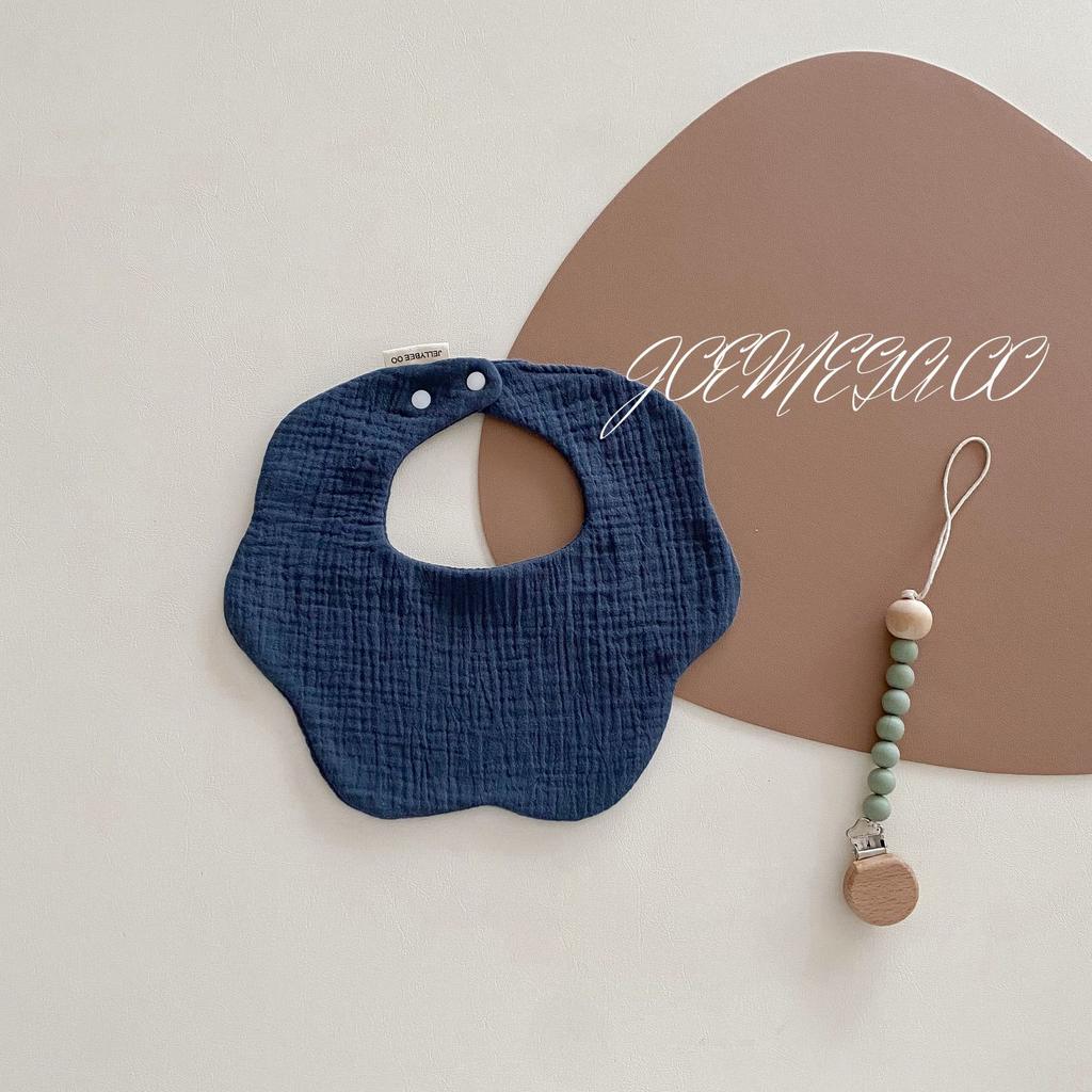 Nordischer Stil, Einfarbig, Blütenblatt-Baby-Lätzchen, Neugeboren, Sabbertuch, Reines Baumwollgarn, Sechs Lagen, Baby-Lätzchen Ins