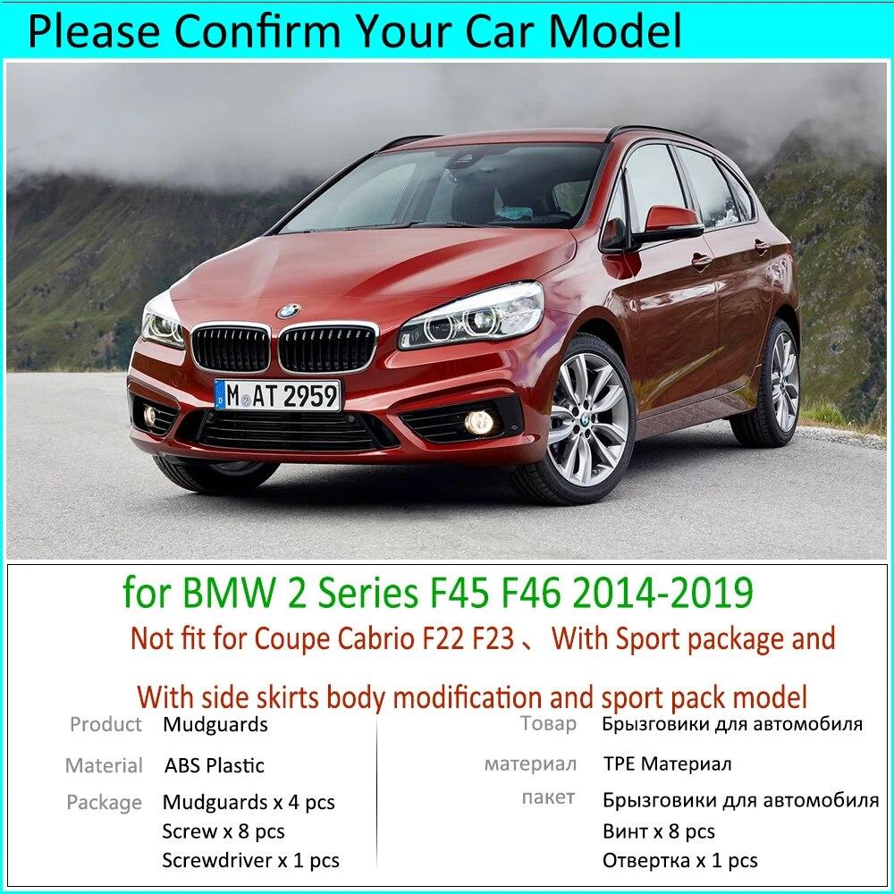Pentru BMW Seria 2 F45 F46 Gran Active Tourer 2014~ Aparatori de noroi Aripa Aparatori de noroi Aparatori de stropire Accesorii auto 2015 2018
