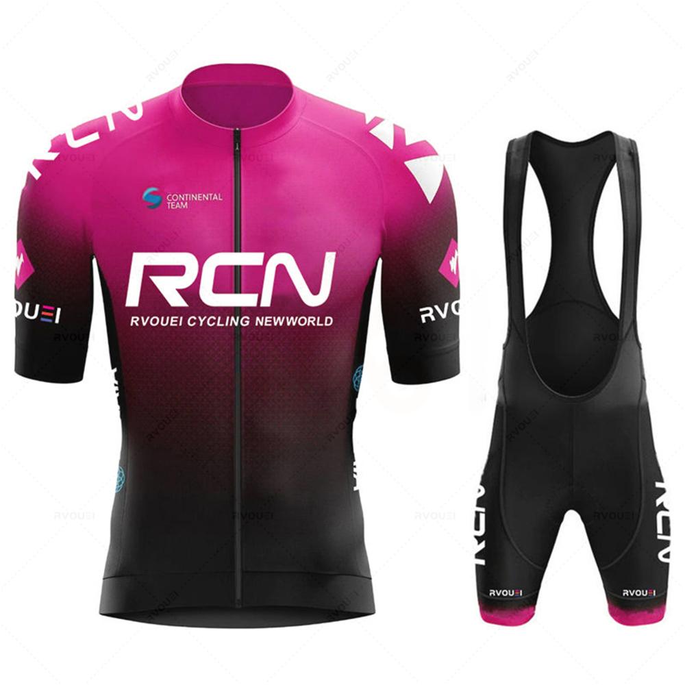 Set da ciclismo verde fluorescente Rcn Uniforme da mountain bike Maglia da ciclismo da uomo estiva Set Maglie da bici da strada Abbigliamento da bicicletta MTB