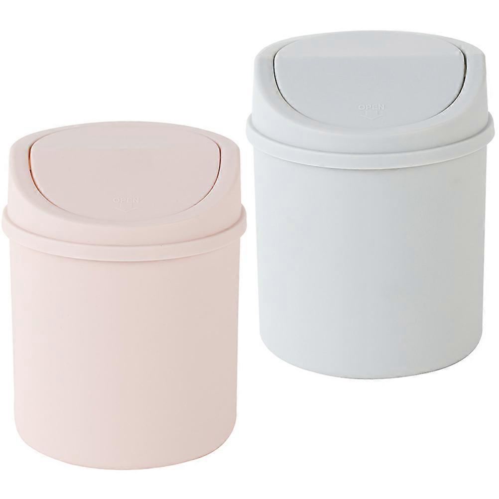 Table Wastebin Mini Storage Holder For Makeup Brushes And Pens PP 2Pcs