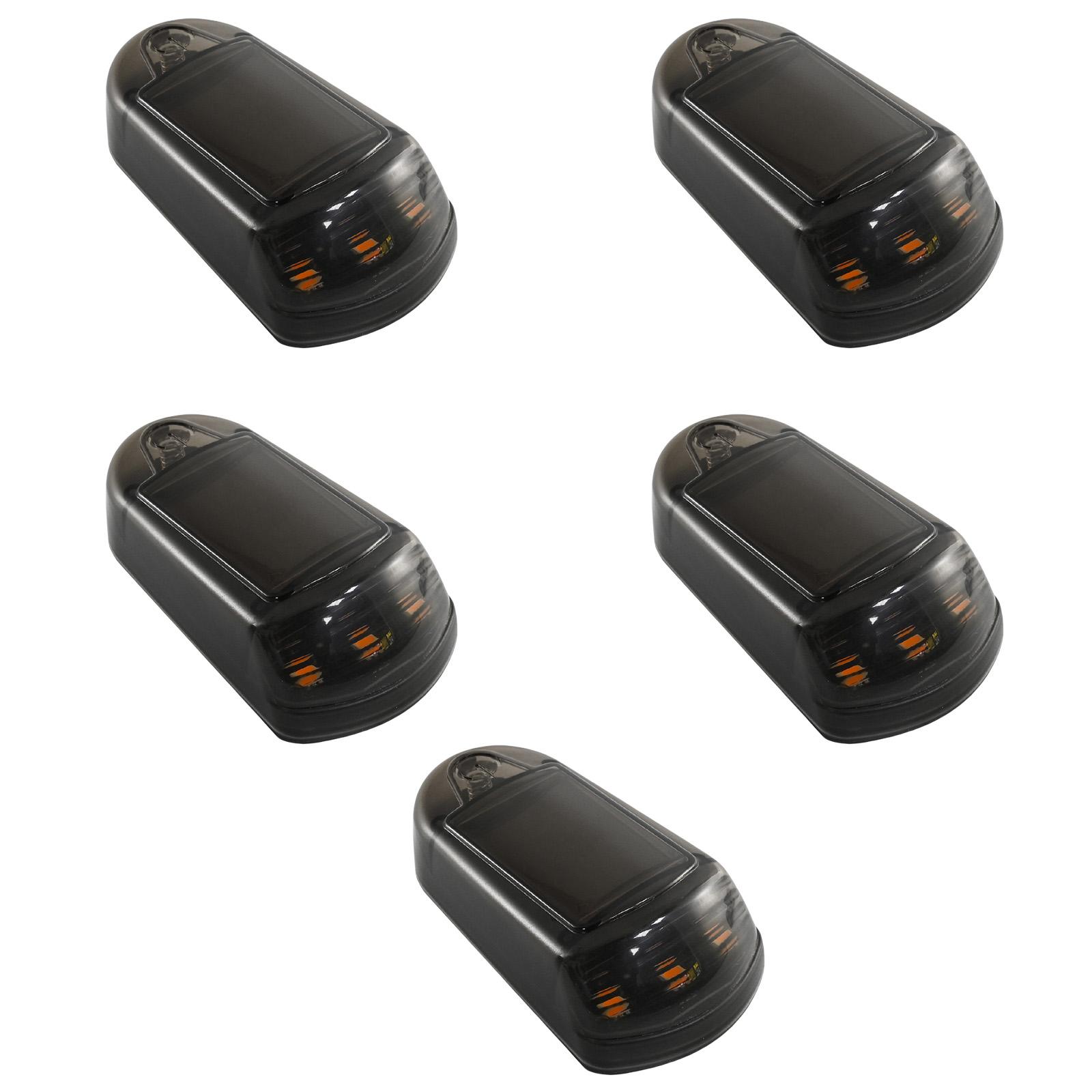 

Беспроводные габаритные огни на солнечной батарее для кабины грузовика, 5 шт., цветные габаритные огни на крышу автомобиля, комплект для освещения верха транспортного средства без сверления A разноцветный