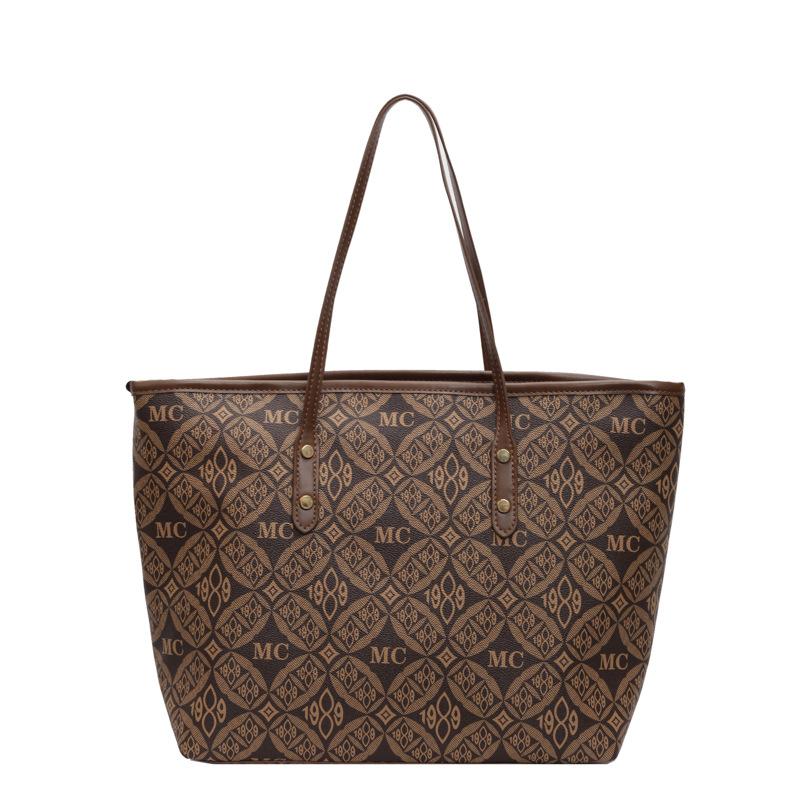 

Сумка женская новая высококлассная новая большая вместительная сумка-тоут модная универсальная для поездок на работу портативная на плечо