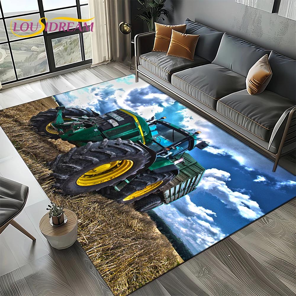 27 Style Truck Retro 3D Tractor Car Carpet Rug for Living Room Bedroom Home Sofa Decoration,Kid Area Rug Non-slip Floor Mat Gift