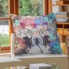 Anime Re Zero Cushion Cover Inches Farmhouse Decor Home Throw Pillow Covers for Couch Decorations