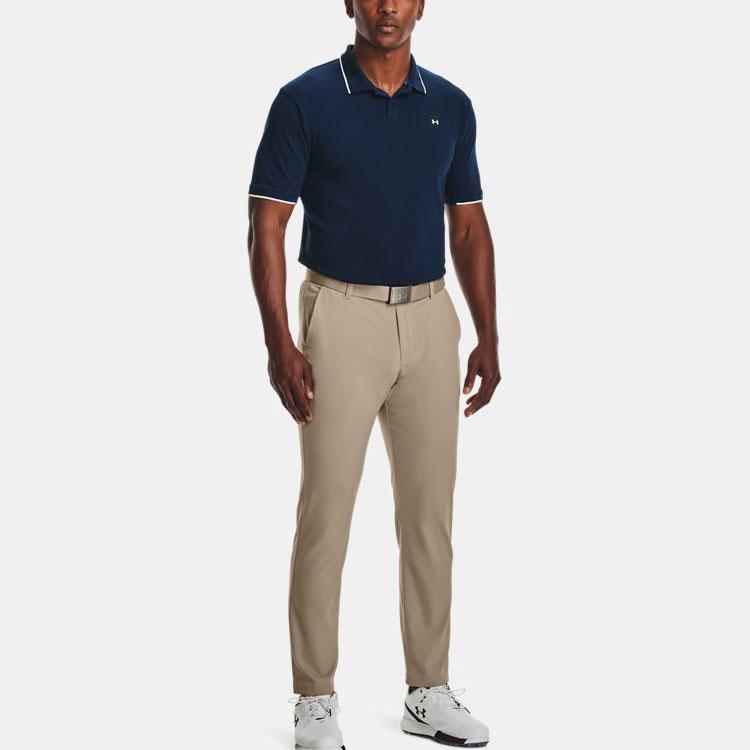 Under Armour Ace Golf Solid Short Sleeve Polo Shirt Men tops Blue 1341967-409