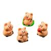 4-teilige Miniatur-Quokka-Baby-Skulptur Harz-Handwerk Schreibtisch-Dekorationen für Gartenlandschaftsgestaltung oder Sammlerstücke