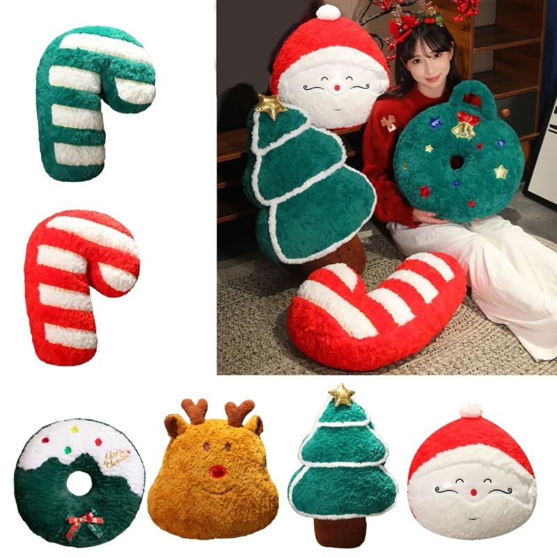Plushie Throw Pillow Comfortable Christmas Holiday Cushion for Sofa and Bed Decoration Throw Pillows 1PC