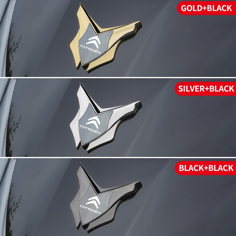 Metalowa Naklejka na Karoserię Samochodu 3D Emblemat Odznaka Tylny Bagażnik Naklejka do Citroen C1 C2 C3 C4 C5 C6 C8 C4L DS3 DS4 DS5 DS5LS Akcesoria