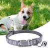 2Pcs Dog Collar Adjustable Buckle Design Exquisite with Bell Paw Pattern Pet Cat Dog Neck Circle Pet Supplies