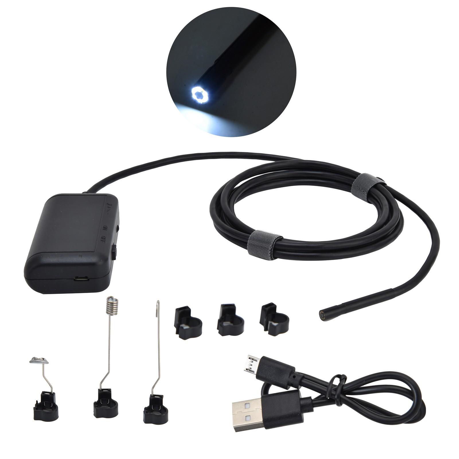 

6LED HD Endoscope 5.5MM Wireless WiFi Inspection Camera IP67 Waterproof Borescope Snake Camera for