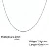Ultra Fine Snake Chain 0.9 1.2 1.5 2mm DIY Jewelry Making Supplies Versatile Clavicle Necklace Pure Metal Link Chain