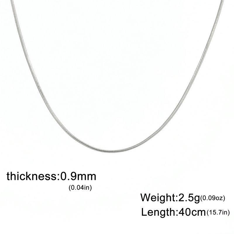 

Ultra Fine Snake Chain 0.9 1.2 1.5 2mm DIY Jewelry Making Supplies Versatile Clavicle Necklace Pure Metal Link Chain