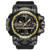 SANDA 3133 Student Electronic Wrist Clock Trendy Fashion Waterproof Week Day Display Digital Analog Watch Alarm Mode Teenager