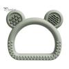 Durable Chew Toy Silicone Bear Teether for Babies, Soothing Sore Gums Baby Textured Teething Toy, Ring 6-12 Months Infants