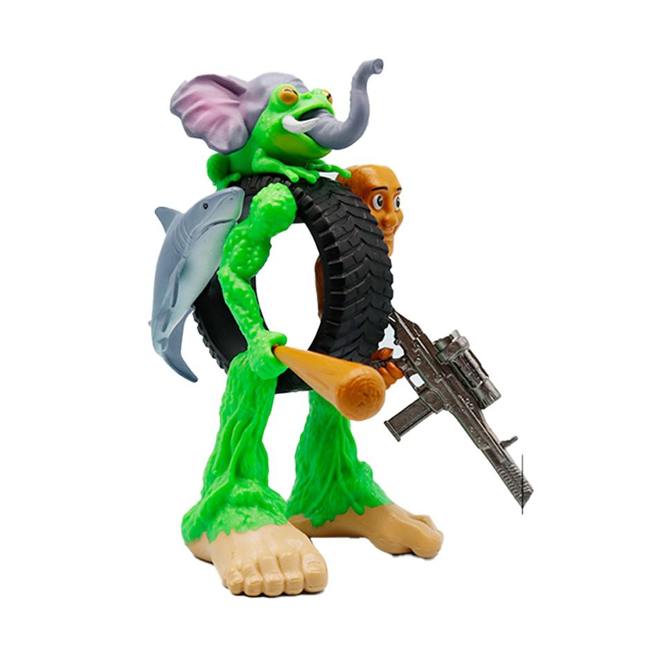 New Tung Tung Tung Sahur Tralalero Tralala Italian Brainrot Monster Fusion Edition Anime Action Figure Cartoon Ornament Toy Gift