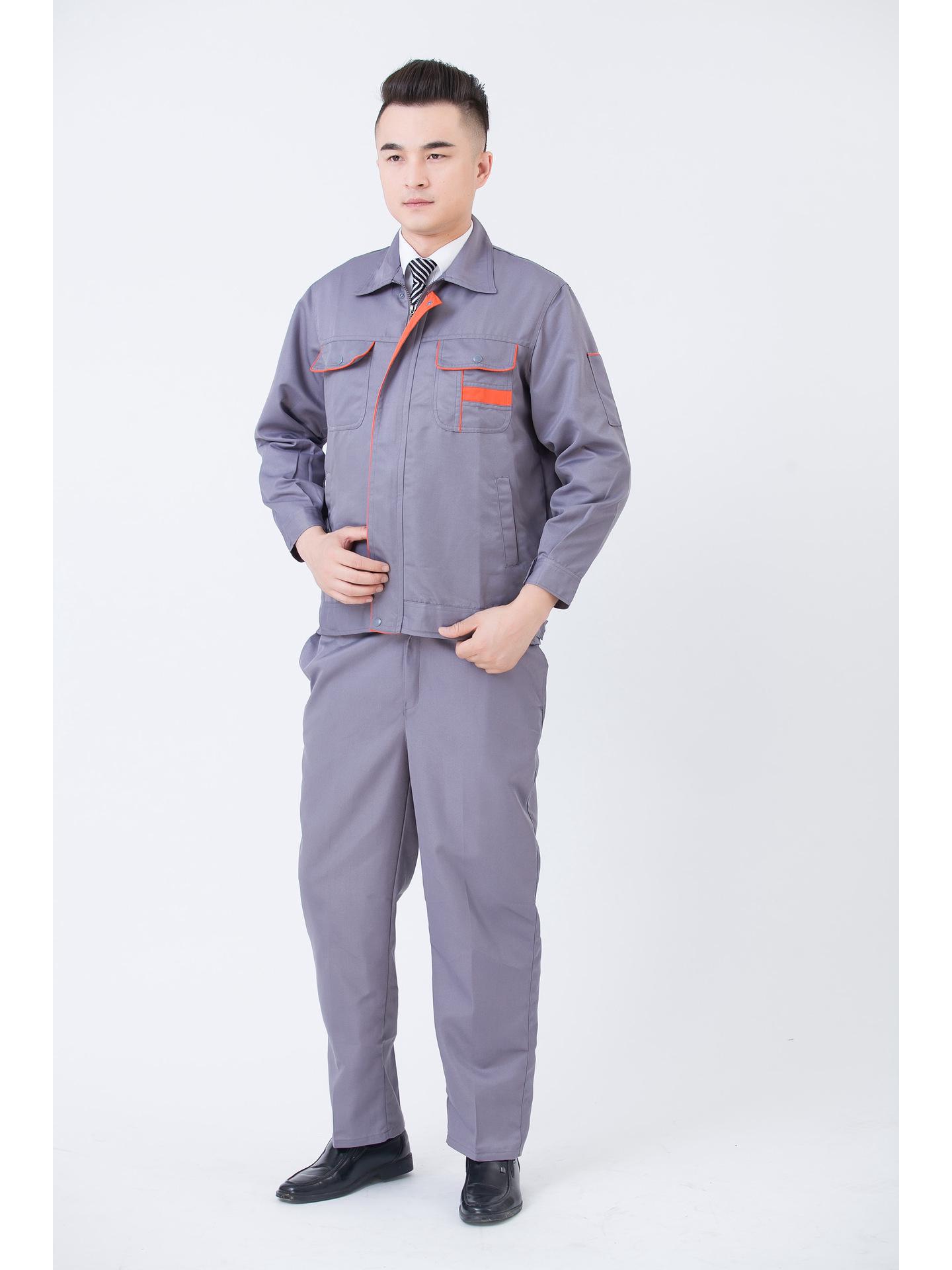 

Мужской комплект рабочей одежды с длинным рукавом: Костюм для авторемонта и сварки с нанесением логотипа для весны и осени XL/175 Top