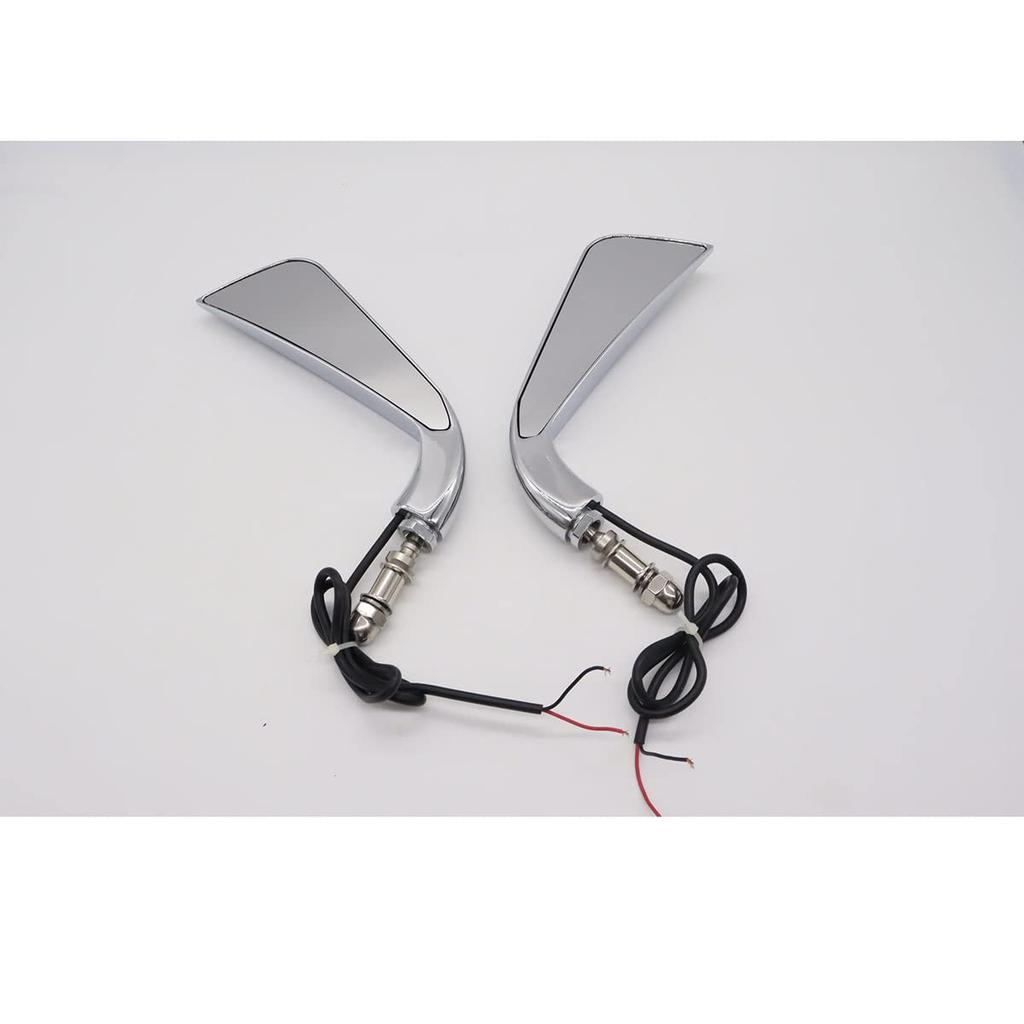 JPMODAO Harley Motorcycle Rearview 8mm Screw Rearview Rear Plain LED Turn Signals for Harley Sportster XL 1200 XL 883 Mirror, Mirror, Mirror,