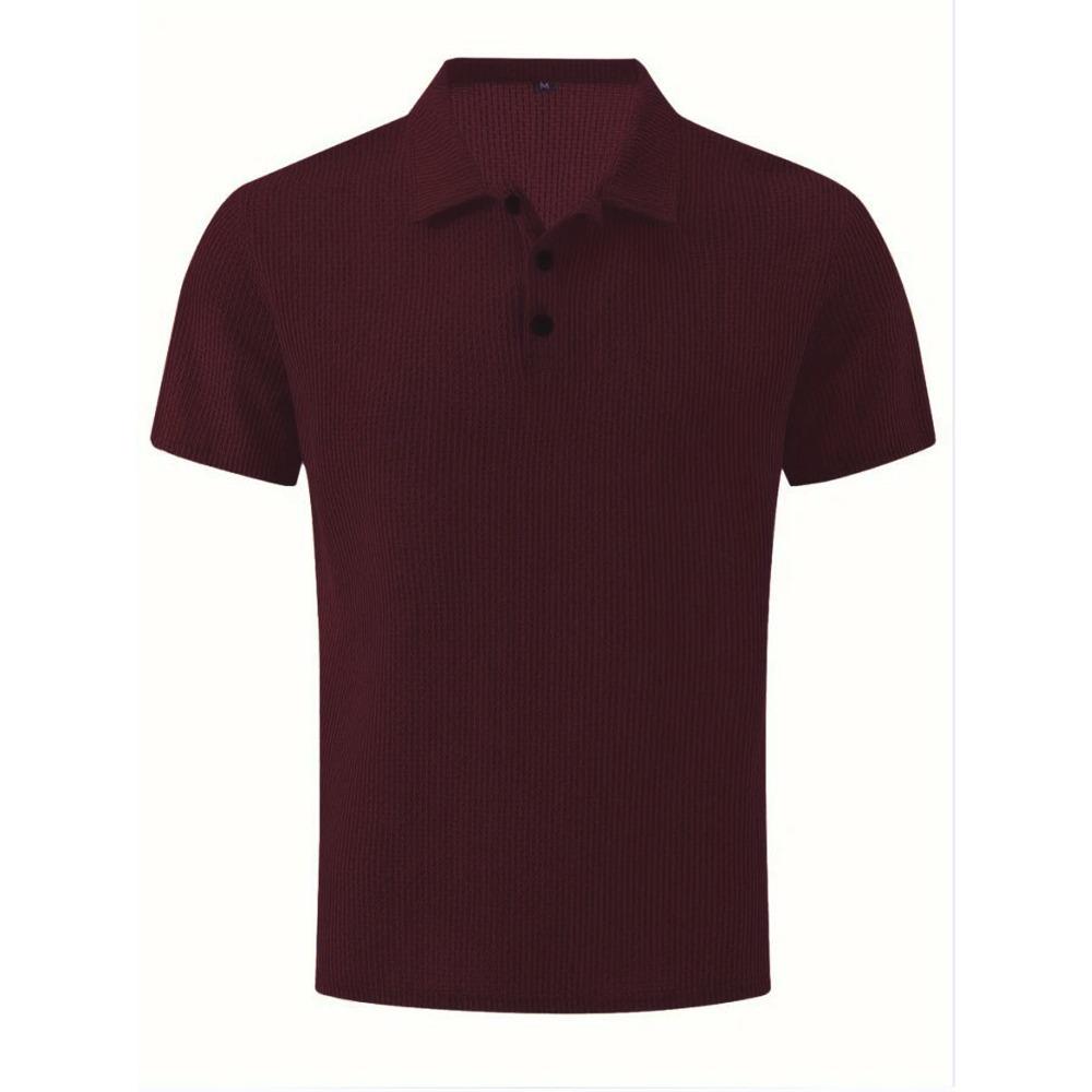 Golf Shirt Men Summer New Men's Lop-up Hollow Short-sleeved Polo Shirt Ice Silk Cool T-shirt Male
