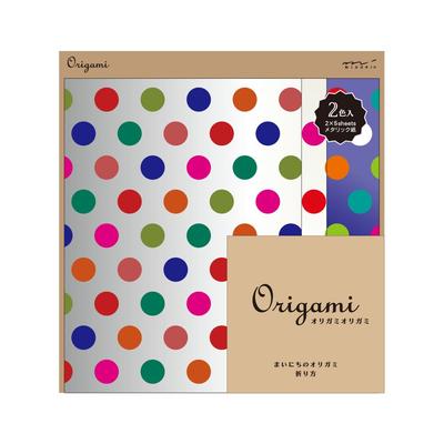 Midori Origami 15-sided Metallic Multi-Dot Pattern 34416006