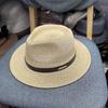 Cappello Panama Jazz Estivo in Erba Intrecciata per Uomo e Donna Protezione Solare Traspirante per Esterno Cappello da Sole da Spiaggia a Tesa Larga Cappello da Spiaggia
