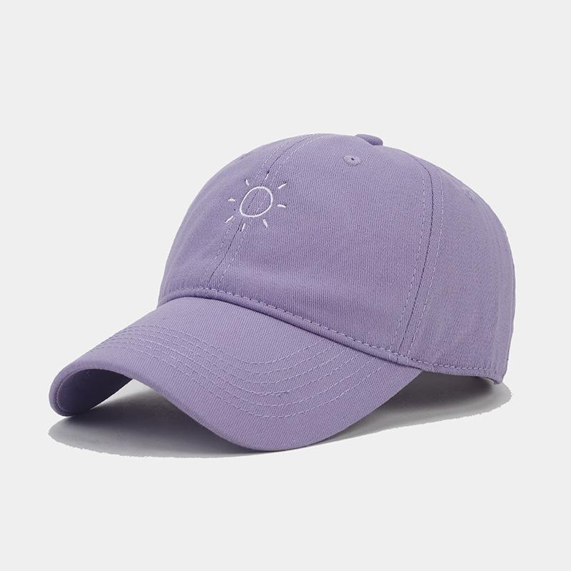 New Sun Embroidery Soft Top Baseball Cap Trendy Men's Fashion Versatile Cap Women's Face Small Outdoor Sun Hat
