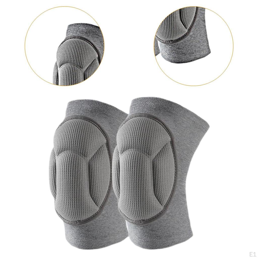 2 Pieces Knee Pads Anti Collision Non Slip Soft for Women Men Sleeve Sports Patella Support