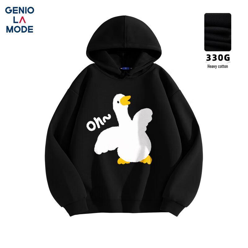 

GENIOLAMODE Men s Loose Fit Hooded Sweatshirt 2XL