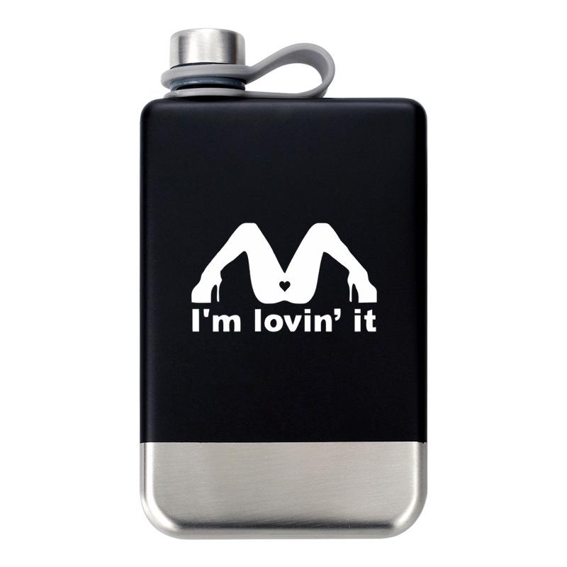 Silver Green Black White Whiskey Flask - Portable, Food Grade 304 Stainless Steel