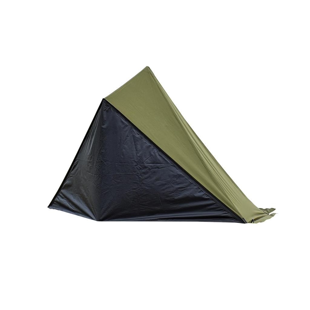 YAJIN CRAFT Military Tent Tipi-Style Tent, Green, One-Pole, TC Tent, with Cart, Perfect for Solo Camping, with Mosquito Net and Privacy Sheet