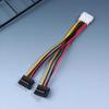 IDE Molex 4 Pin To 2 X SATA Power Cable Serial ATA Y Splitter Hard Driver Dual Extension Cord Adapter Connector