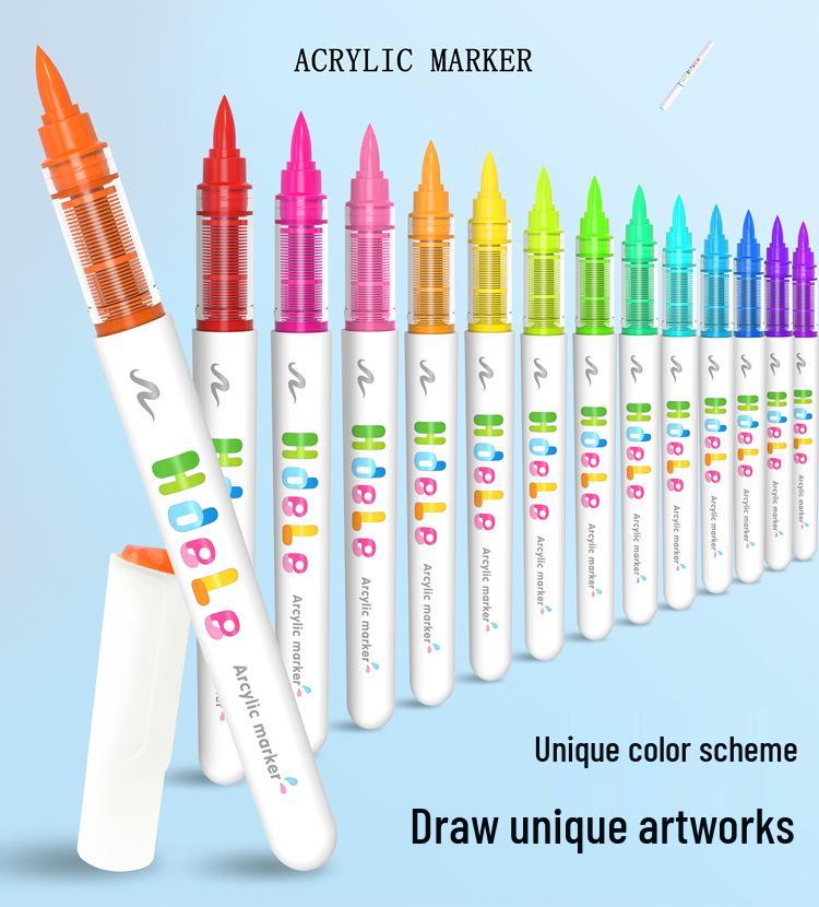 Huideluo Soft-tip Marker Set: Liquid Ink Acrylic Art and Journal Drawing Pens for Students