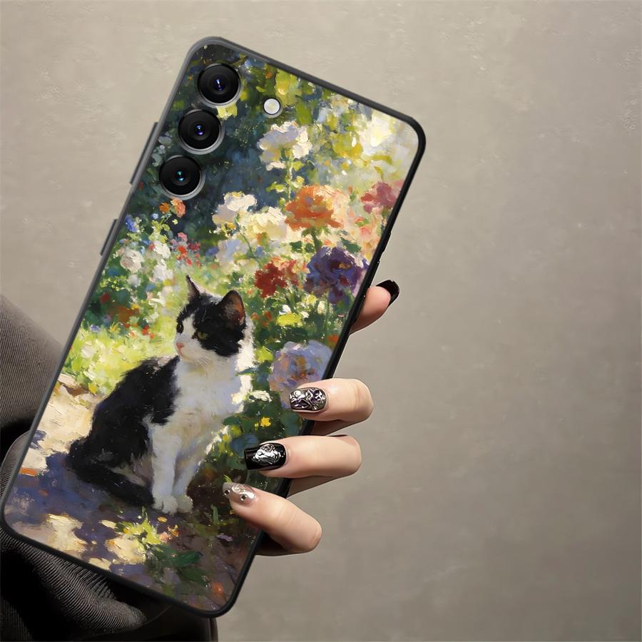 Funda de Gato Lindo de Dibujos Animados para Samsung Galaxy A25 A16 A05 A23 A73 A51 A55 A53 A17 A37 A57 A15 A06 A52 A36 Funda de Teléfono A41 A13 A12 A70
