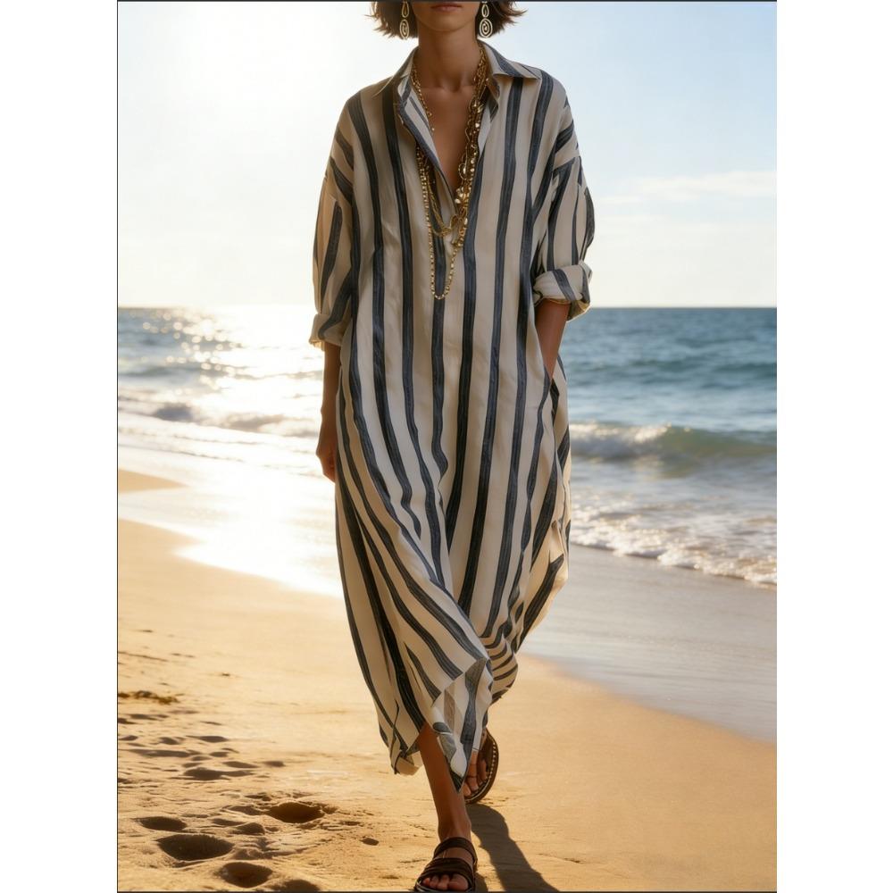 Europe, America, women s clothing market V-neck loose explosion nine-quarter sleeve shirt, dress S чёрный