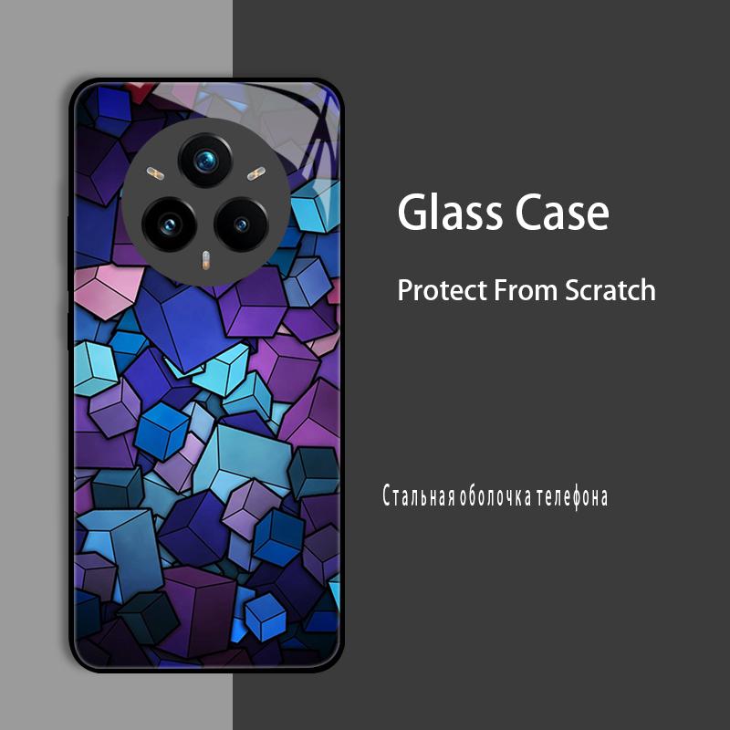 For Realme 14 Pro Plus Case Cover Tempered Glass Case Hard Coque Bumper For Realme 14X 13 Plus 12 Pro Plus GT7 Pro Protect Case