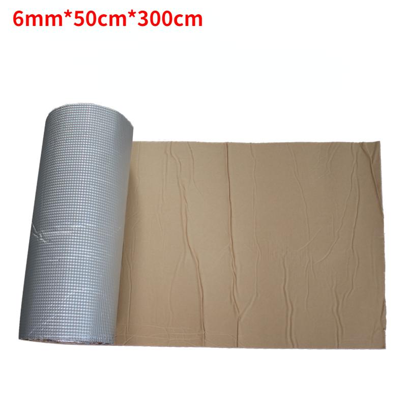 1 Roll 50*200cm Aluminum Foil Cotton Car Thermal Insulation Film Car Truck Thermal Insulation Muffler Pad Fire Protection Foam
