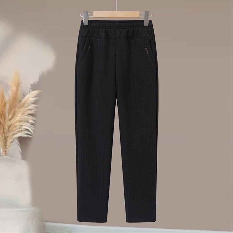 Mom's Corduroy Pants: Velvet-Thickened, Middle-Aged & Elderly Casual Straight Cotton Pants for Autumn/Winter