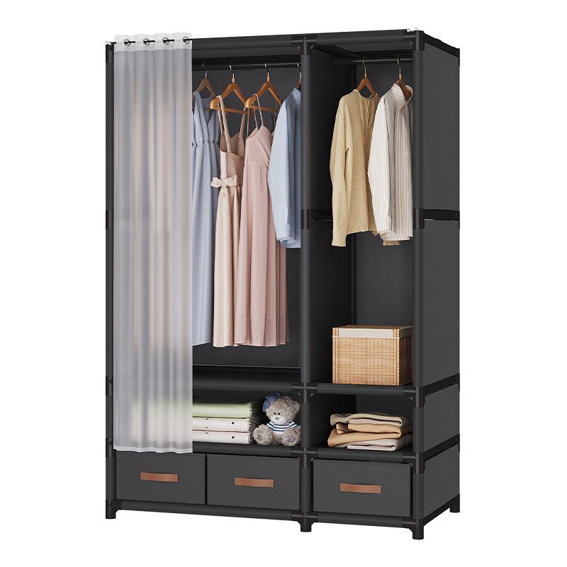 Wardrobe, home bedroom, rental house, simple cloth wardrobe, durable, dustproof storage, wardrobe organizer, shelf